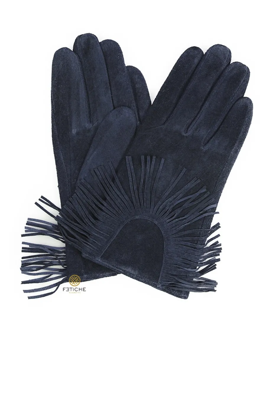 GUANTES DE ANTE FLECOS AZUL