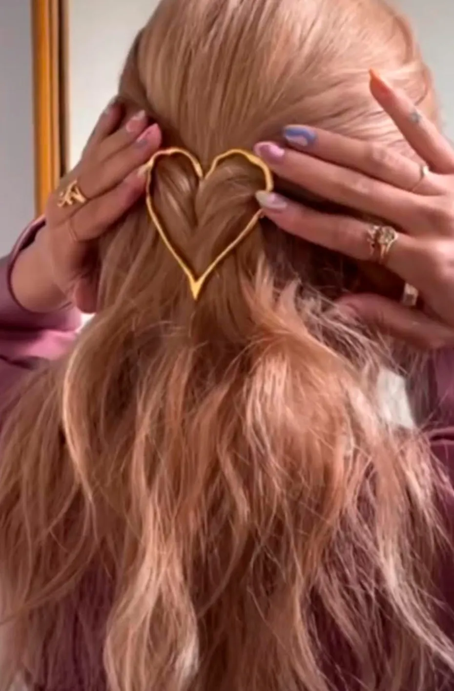 HORQUILLA CORAZÓN DORADO