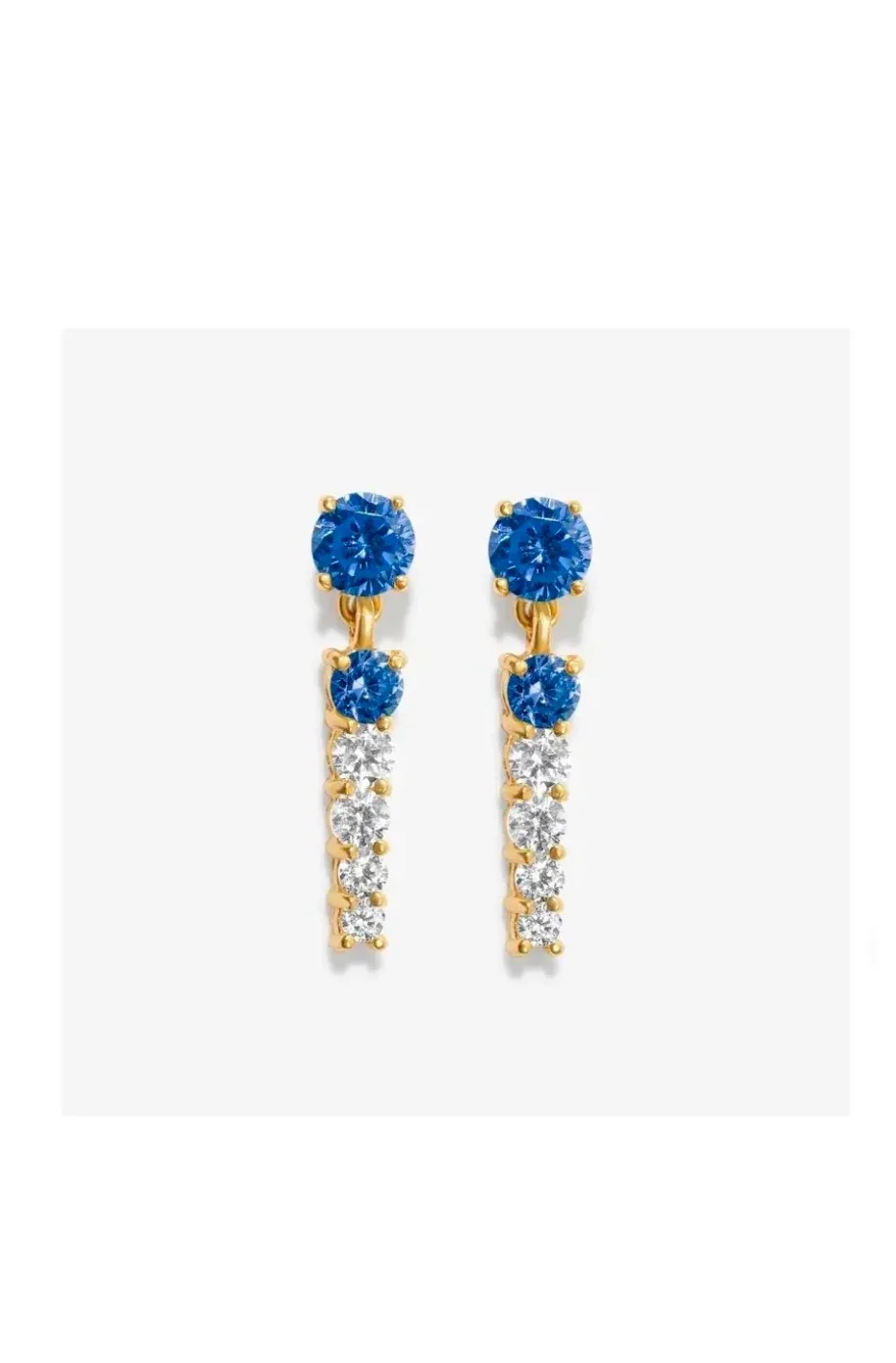 MINI PENDIENTES LAGRIMA DETALLE AZUL
