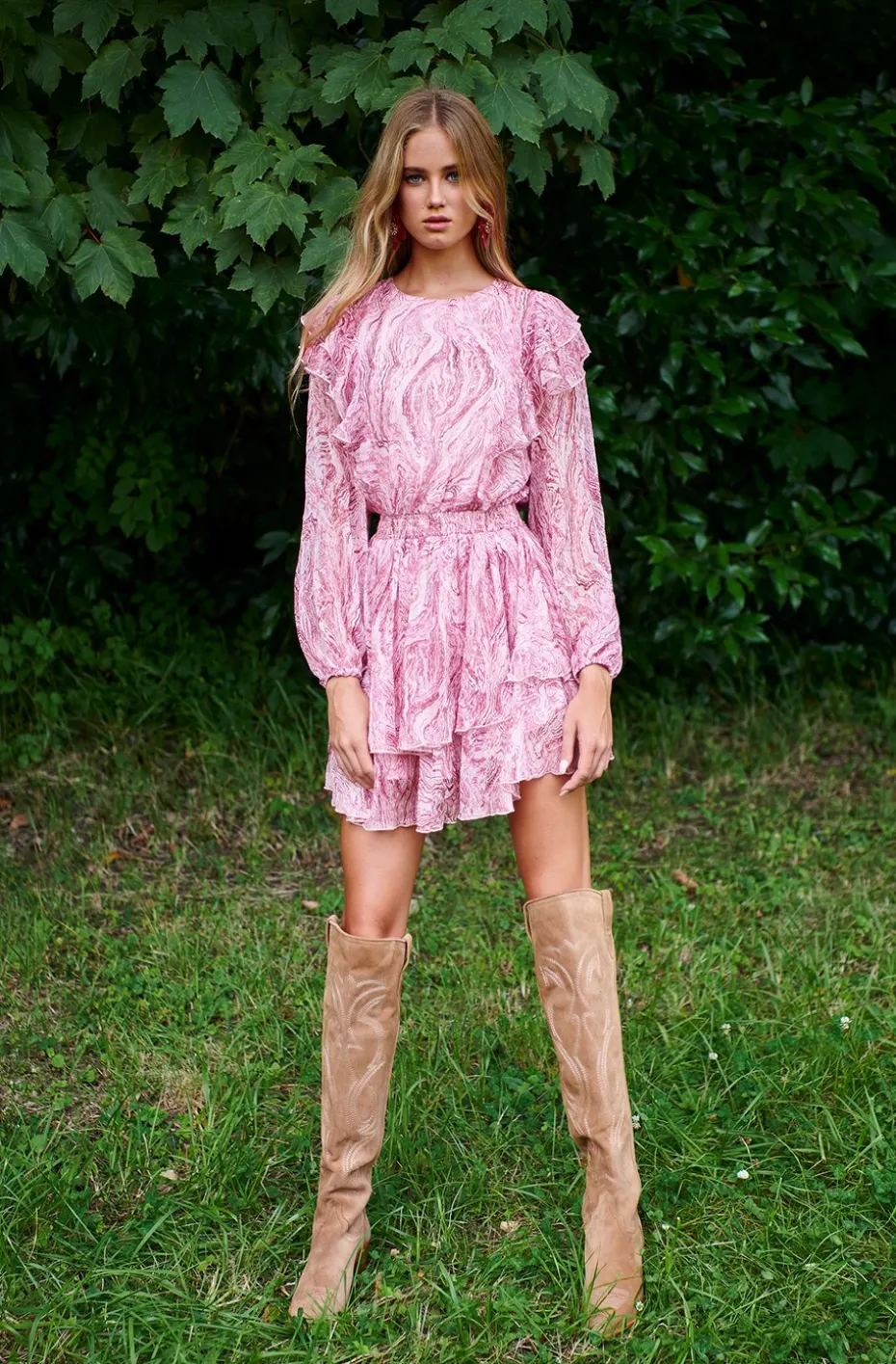 NORA MARBLE PINK DRESS BY FETICHE SUANCES