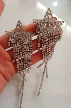 PENDIENTES ESTRELLAS PLATA LAGRIMAS