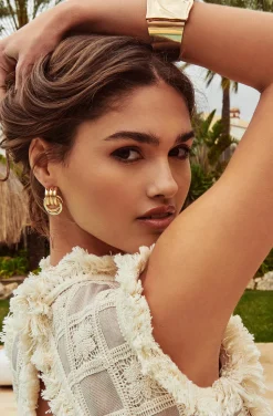 PENDIENTES ARETES GRUESOS TRENZADOS