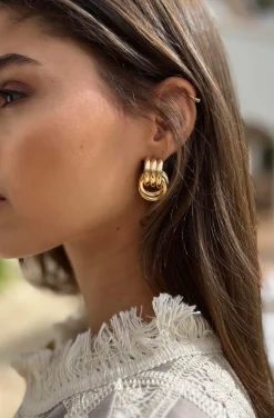PENDIENTES ARETES GRUESOS TRENZADOS