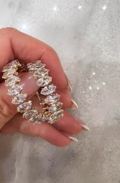 PENDIENTES ARO BRILLANTES OVALADOS