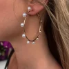 PENDIENTES AROS CON PERLAS