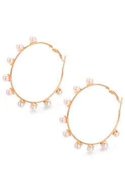 PENDIENTES AROS CON PERLAS