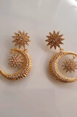PENDIENTES BOHEMIOS DOS LUNAS DOS ESTRELLAS