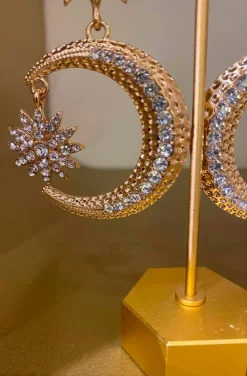 PENDIENTES BOHEMIOS DOS LUNAS DOS ESTRELLAS