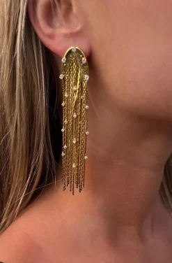 PENDIENTES CADENAS DORADAS