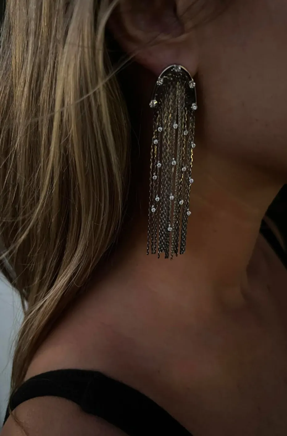 PENDIENTES CADENAS PLATA