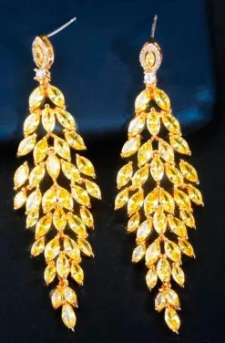PENDIENTES CITRINOS