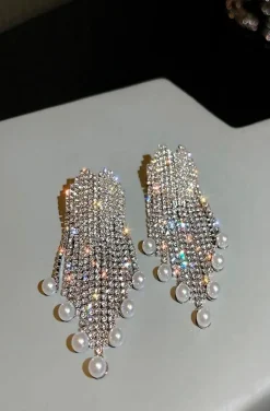 PENDIENTES CORAZÓN CRISTALES Y PERLAS