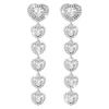 PENDIENTES CORAZONES MULTI SILVER