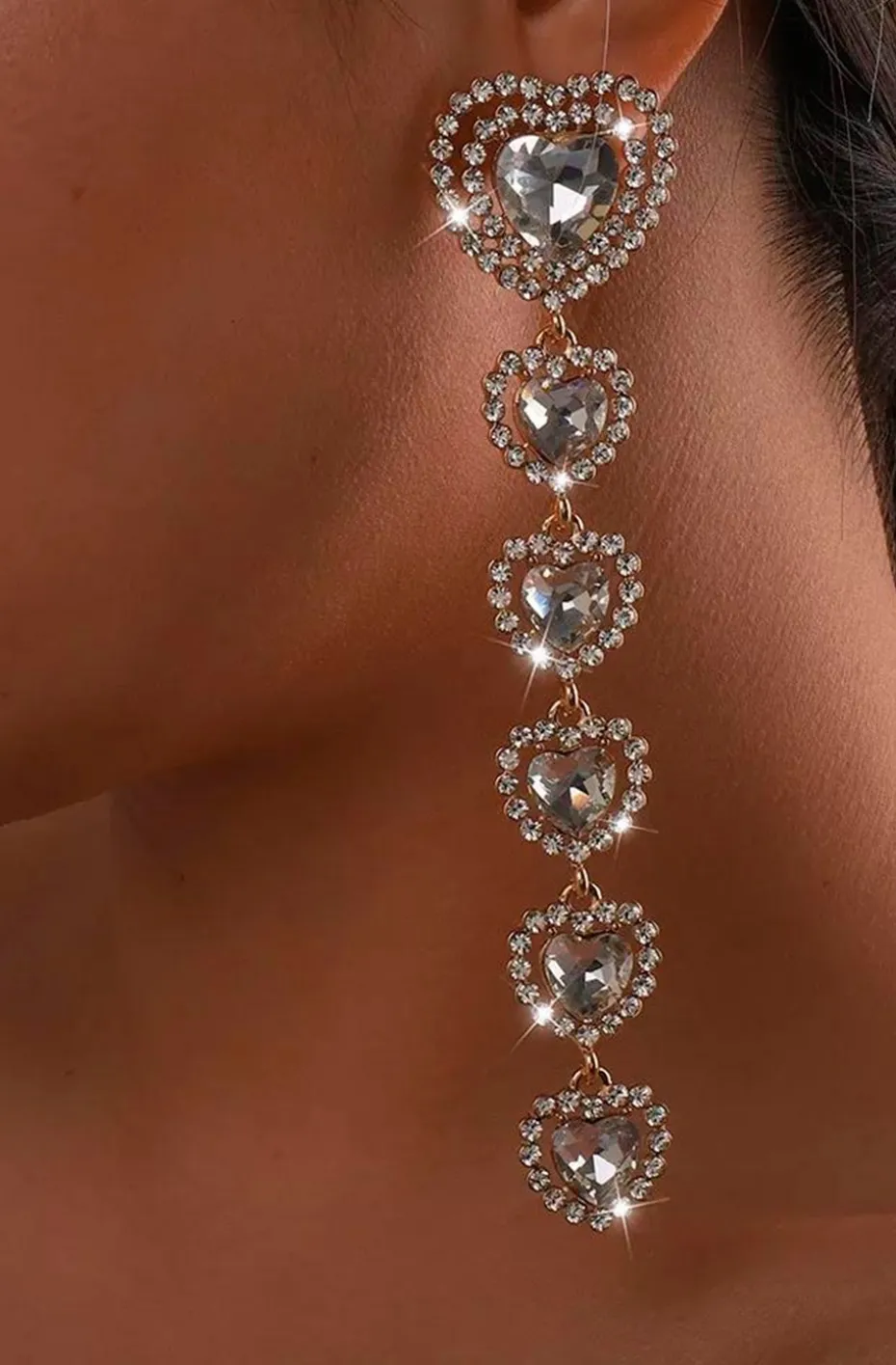 PENDIENTES CORAZONES MULTI SILVER