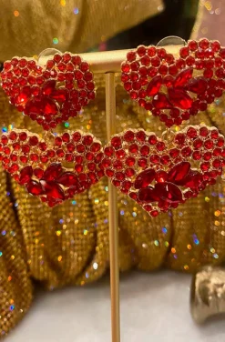 PENDIENTES CORAZONES ROUGE