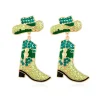 PENDIENTES COWBOY BOOTS GREEN