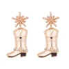 PENDIENTES COWBOY CON PERLAS