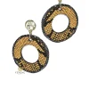 PENDIENTES CÍRCULO SNAKE NARANJA