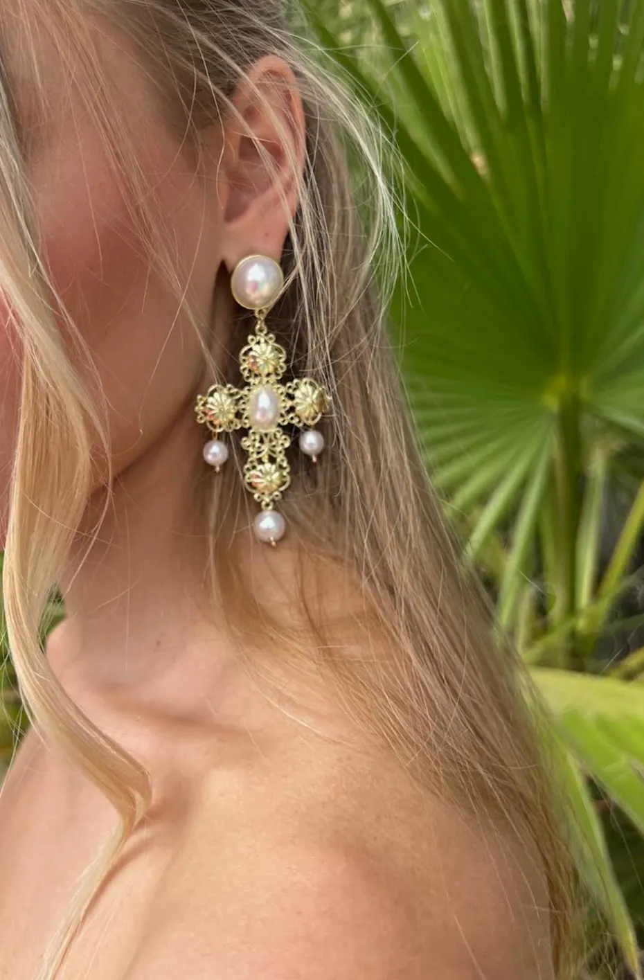 PENDIENTES CRUZ CAPRI