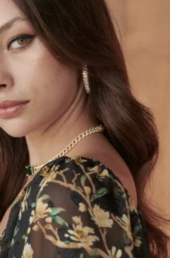 PENDIENTES DE ARO BAGUETTE CON CIRCONITAS