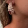PENDIENTES DE ARO CIRCONITAS PINK DEGRADEE