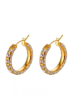 PENDIENTES DE ARO PEQUES CRISTALES