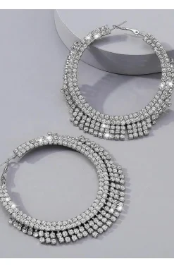 PENDIENTES DE ARO PLATA SHINING