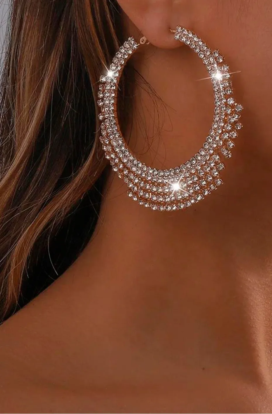 PENDIENTES DE ARO PLATA SHINING