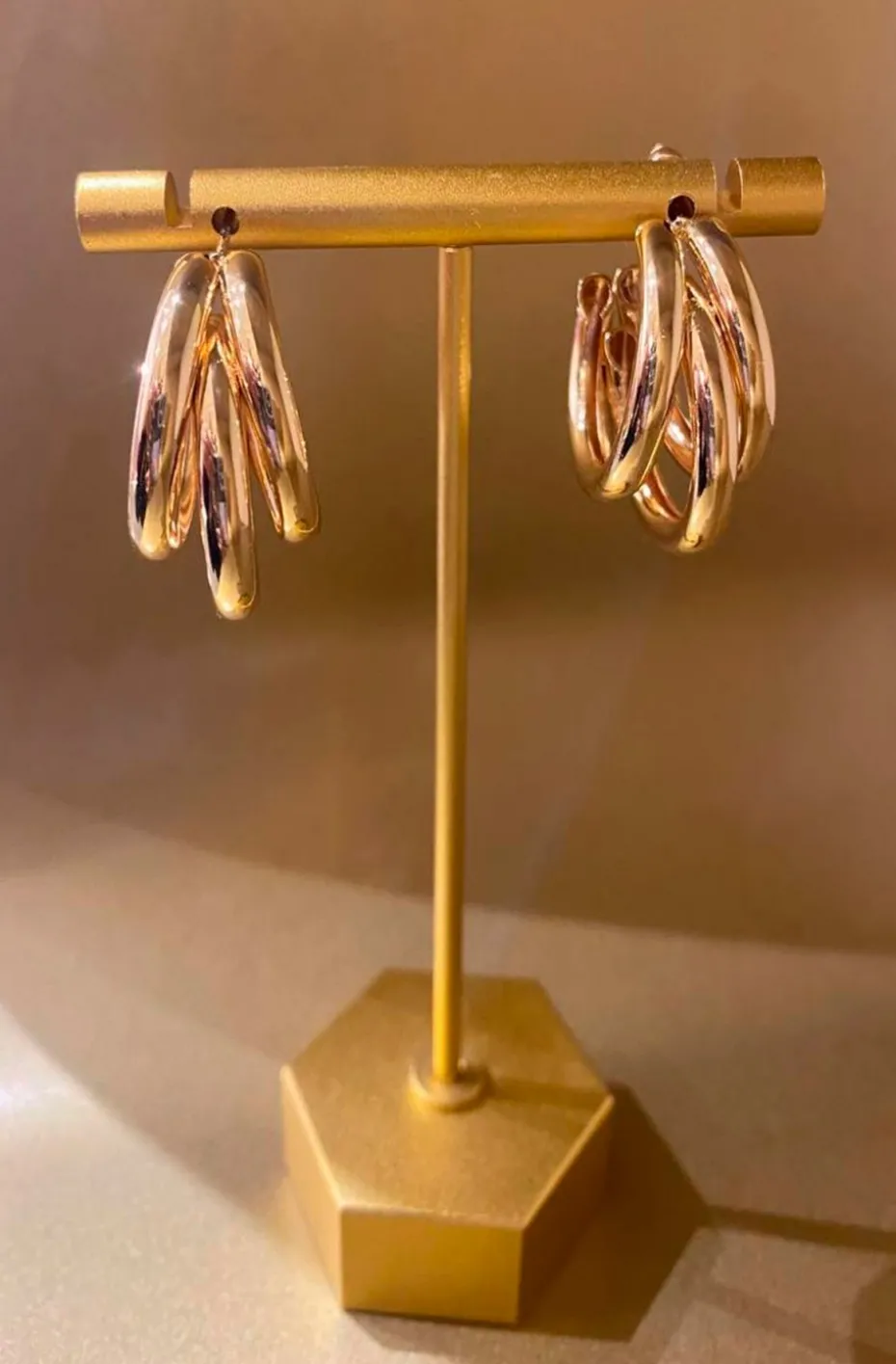 PENDIENTES DE ARO TRIPLE