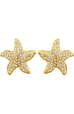 PENDIENTES DE PINZA ESTRELLAS DE MAR SWAROVSKI CLEAR