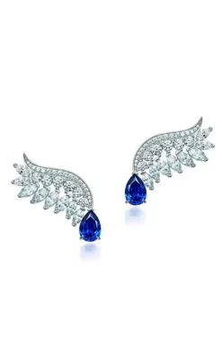PENDIENTES DE PLATA WINGS ZAFIRO