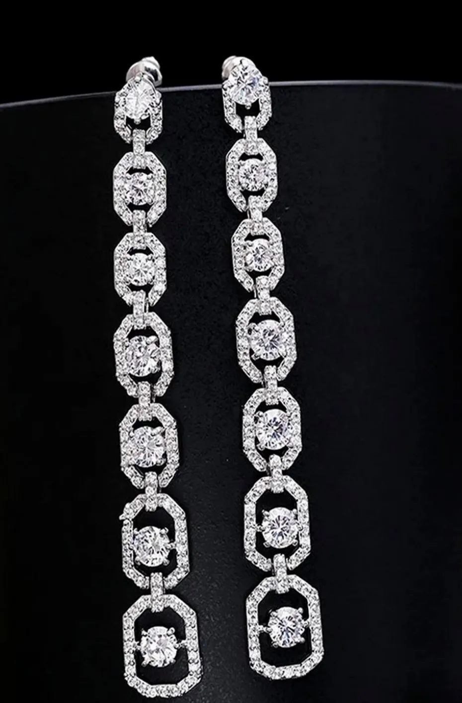 PENDIENTES DIAMOND DE ESTILO VINTAGE