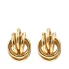 PENDIENTES DORADOS AROS ENTRE LAZADOS