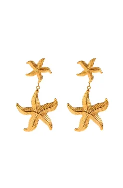PENDIENTES ESTRELLAS DE MAR GOLDEN