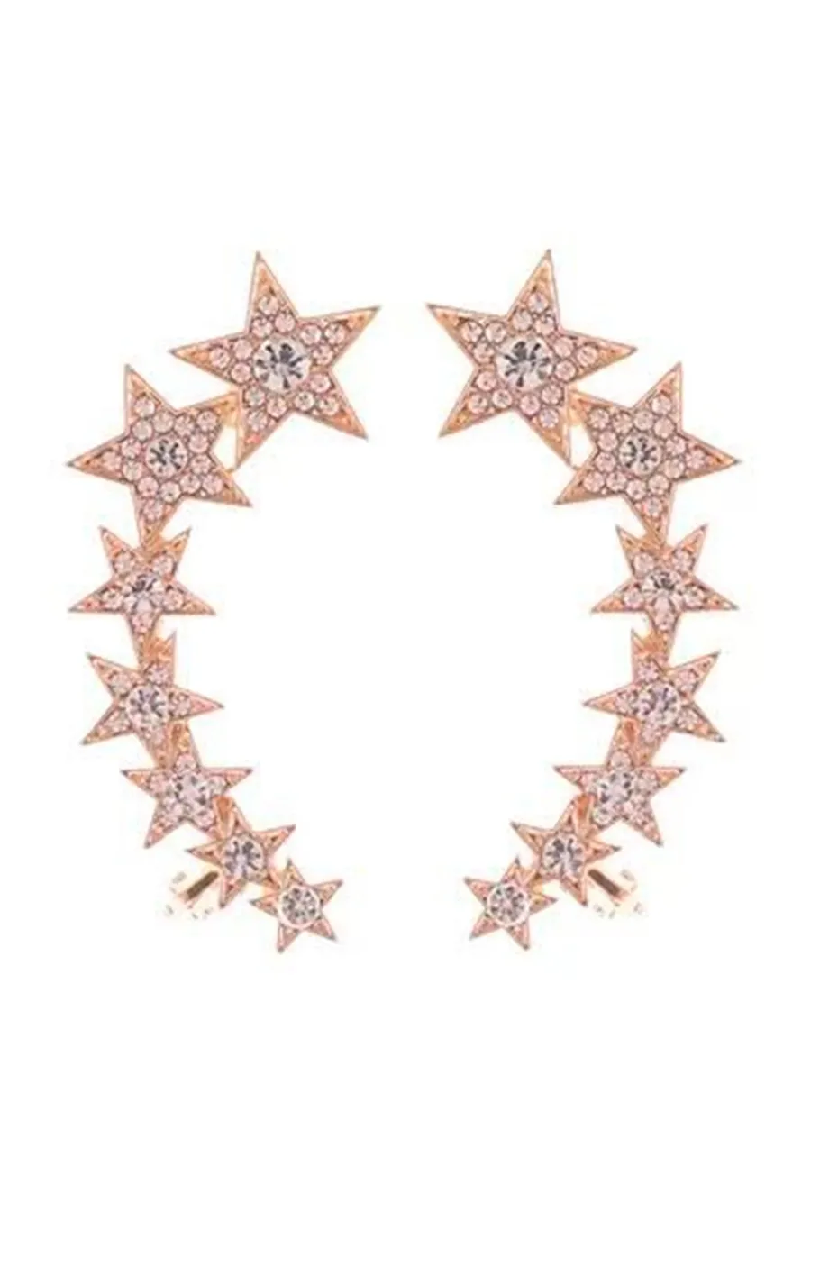 PENDIENTES FILA DE ESTRELLAS GOLD