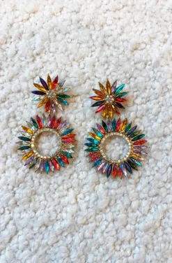PENDIENTES FLOR RAIBOW