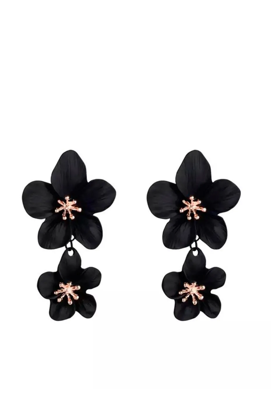 PENDIENTES FLORES BLACK