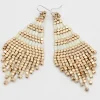 PENDIENTES HIPPIE CHIC ABALORIOS BLANCO