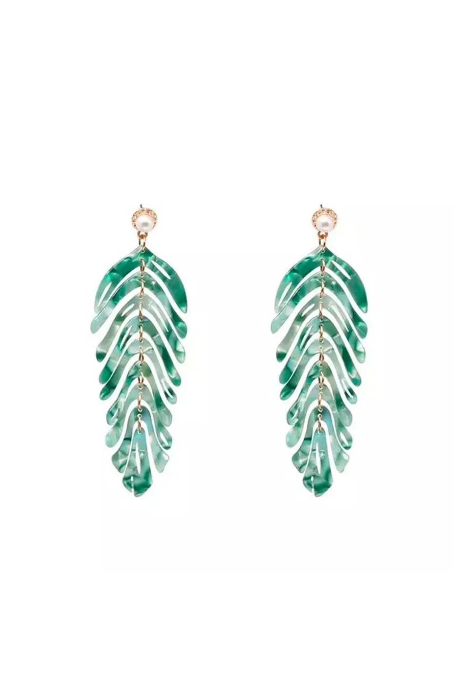 PENDIENTES HOJA DE PALMERA