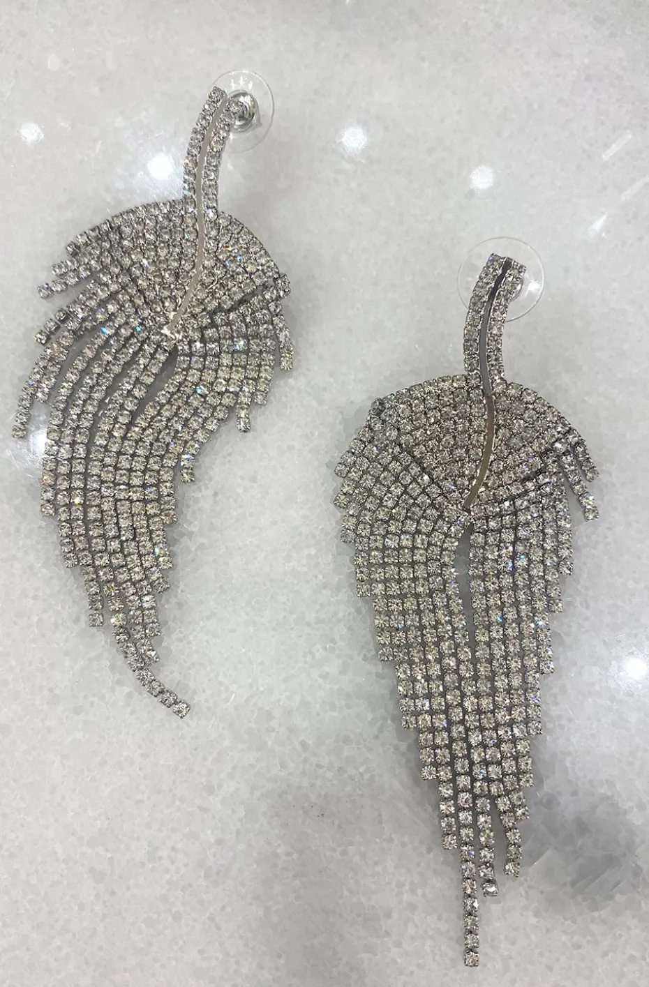 PENDIENTES HOJAS CRISTALES