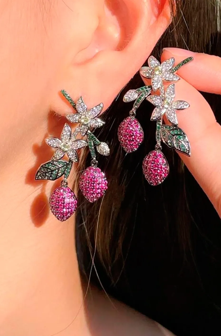 PENDIENTES JOYA FLORES