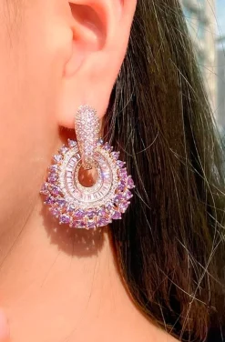 PENDIENTES JOYA PINKY VIOLET