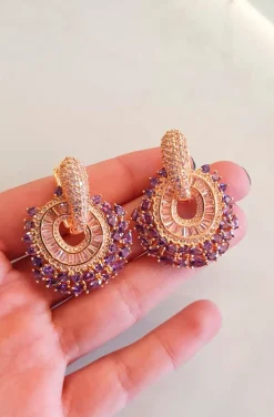 PENDIENTES JOYA PINKY VIOLET