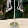 PENDIENTES JOYA TRES FILAS CIRCONITAS