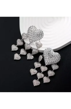 PENDIENTES JOYERIA CORAZONES PLATA