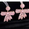 PENDIENTES LAZOS ROSA