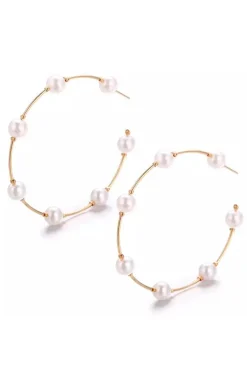 PENDIENTES MAXI AROS CON PERLAS