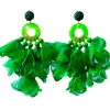 PENDIENTES MAXI PETALOS VERDE