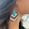 PENDIENTES NAVAJO Y TURQUESA