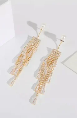 PENDIENTES PERLA Y LAGRIMAS DE CRISTALES